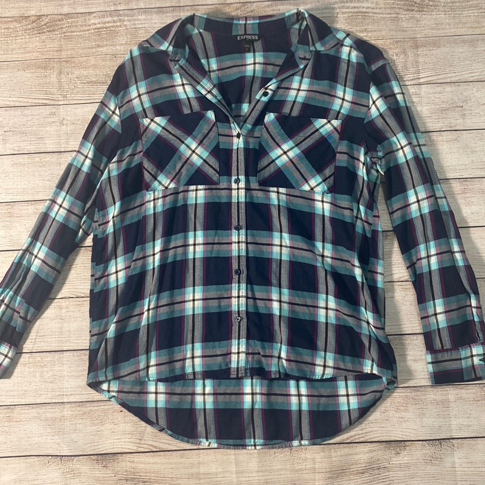 Express Longsleeve Button Down Plaid Shirt